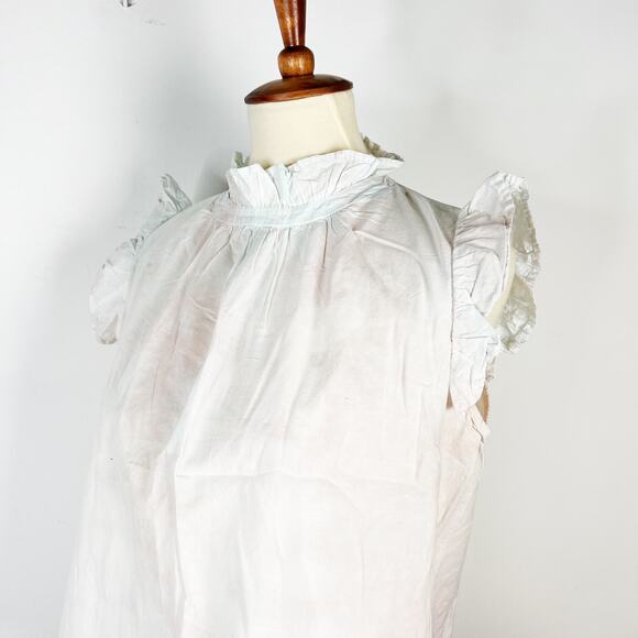 Stark X lightweight cotton tie dye ruffle collar top blouse Size XS - Picture 7 of 7